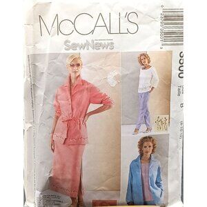 McCalls 3500 Vintage Sewing Pattern Misses Shirt-Jacket Top Pants & Skirt